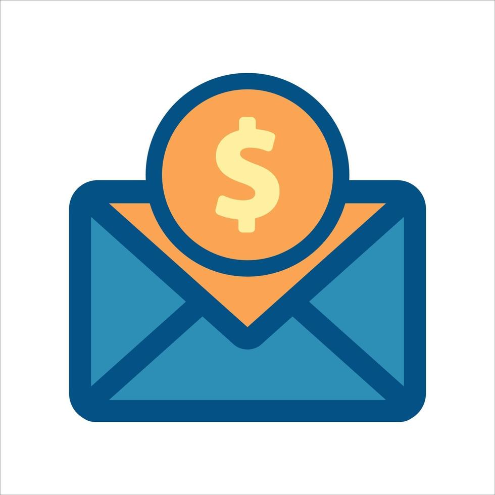 message icon vector. message with money icon vector