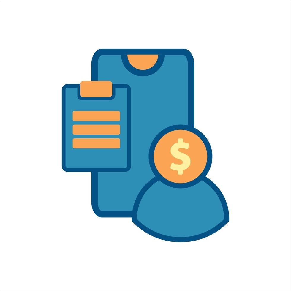 mobile finance icon,  smartphone with money icon vector