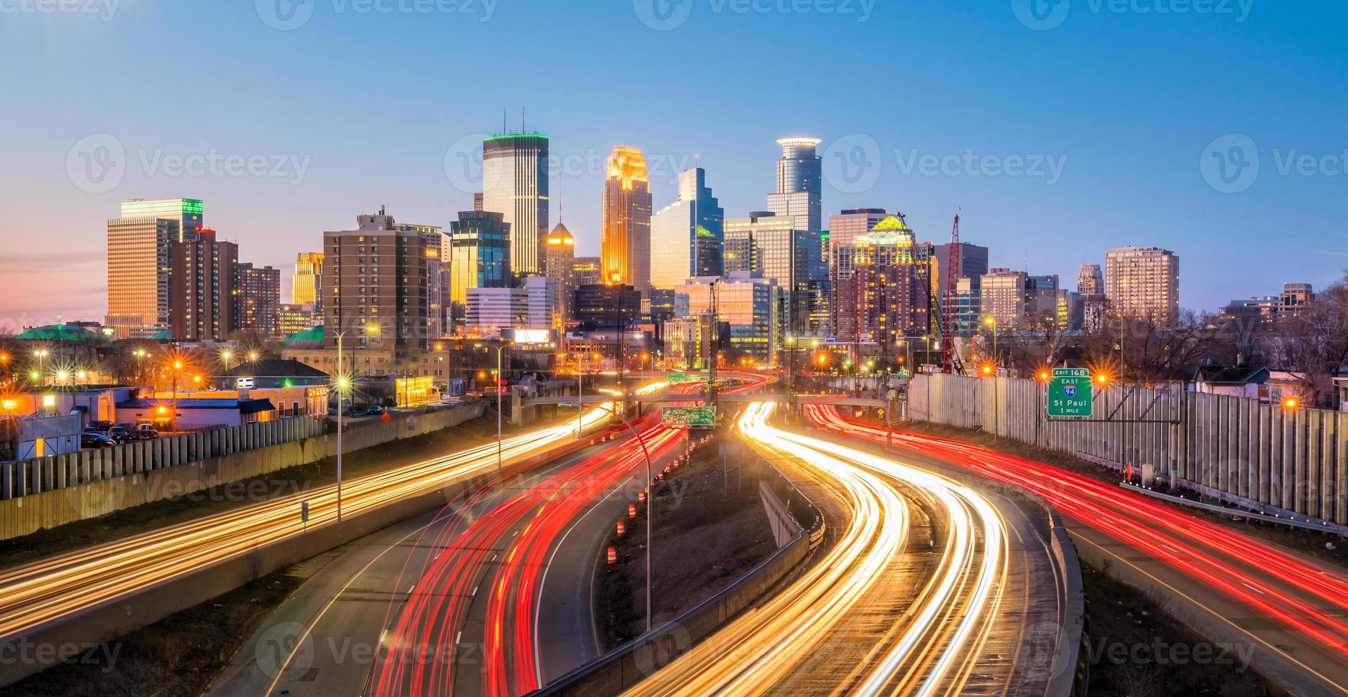 Minneapolis downtown skyline in Minnesota, USA photo