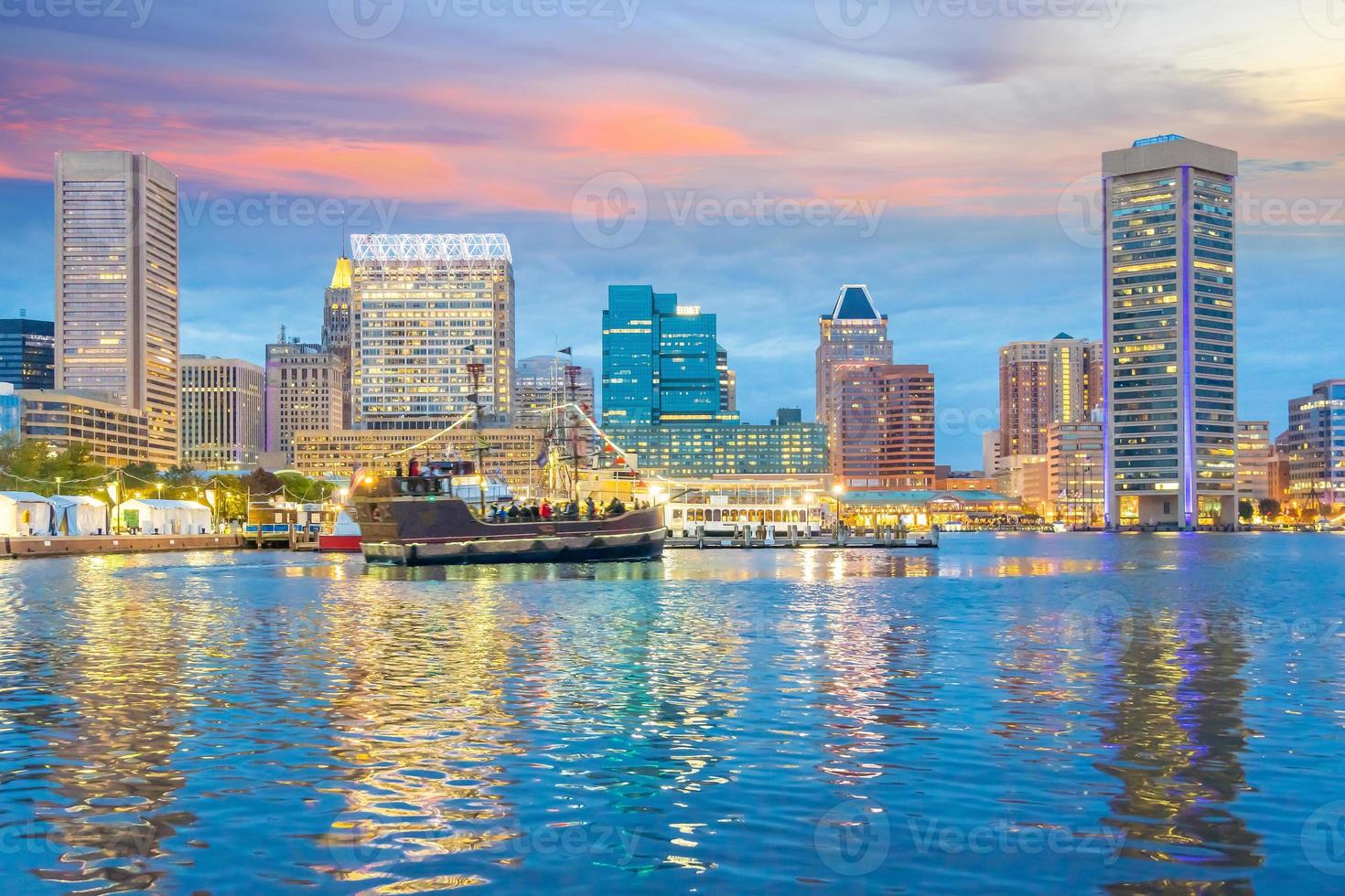 Baltimore city downtown skyline USA photo