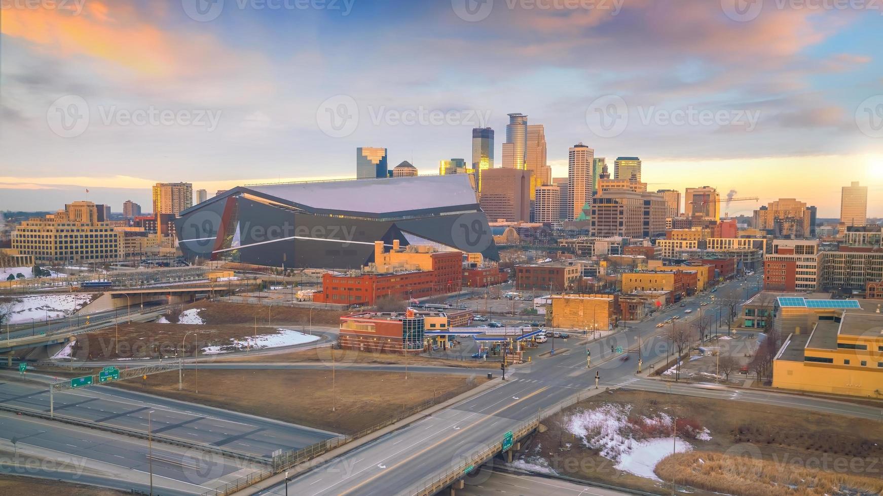 Minneapolis city downtown skyline USA photo