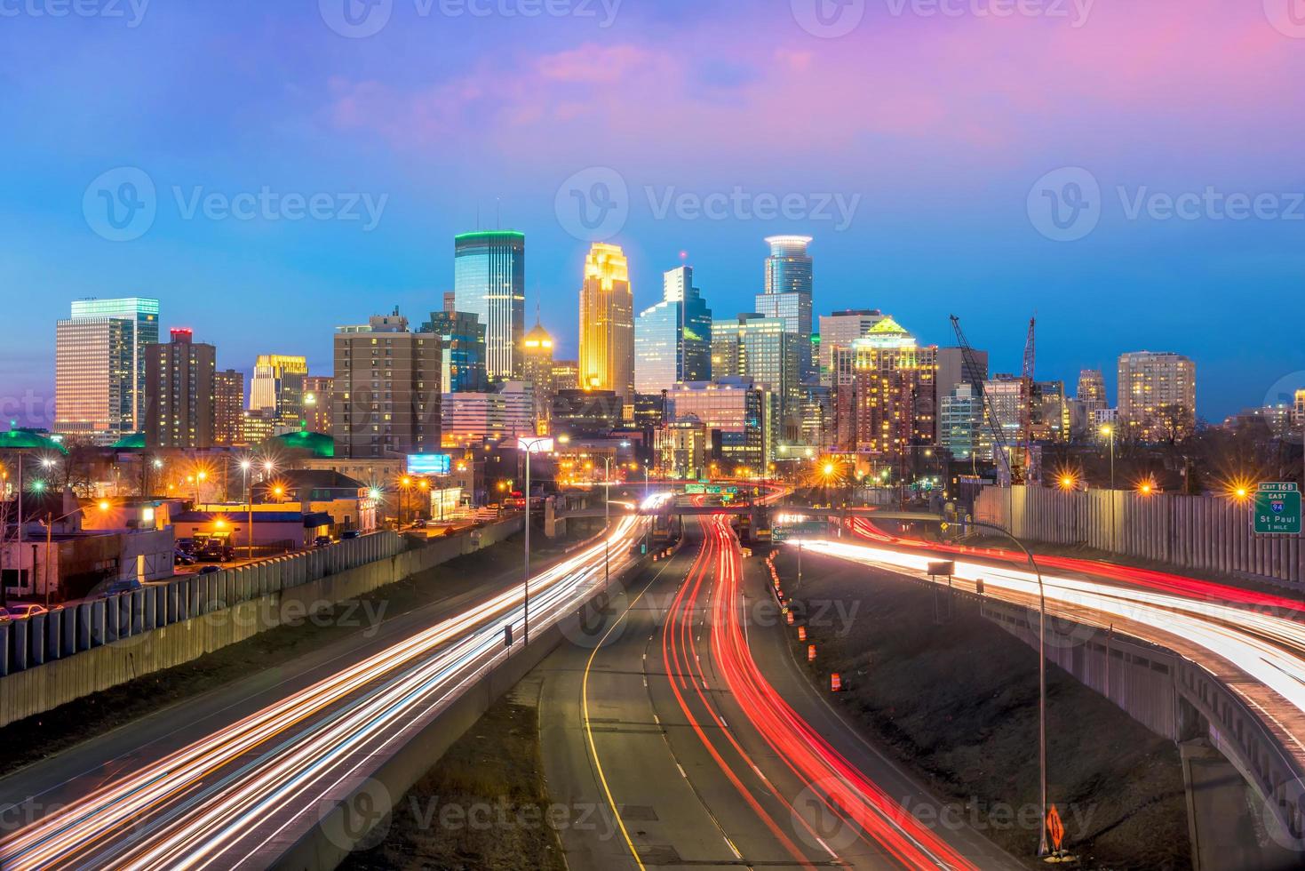 Minneapolis downtown skyline in Minnesota, USA photo