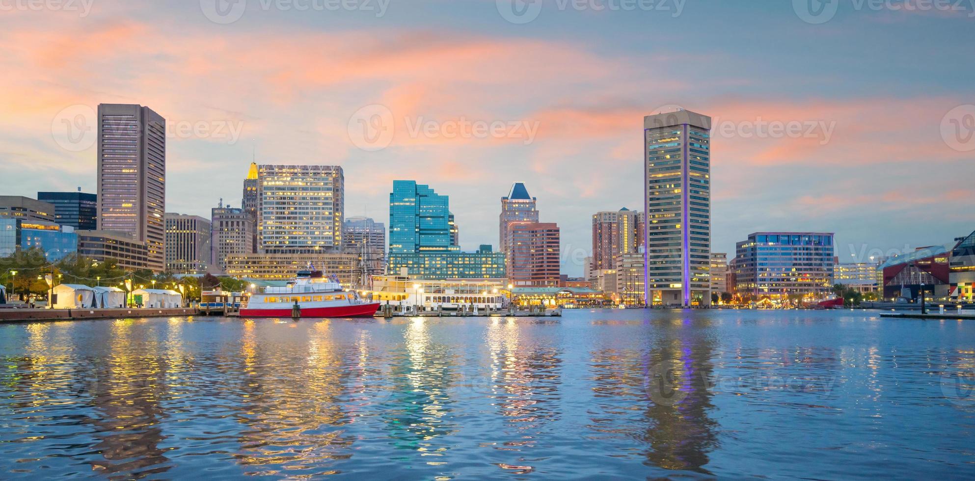 horizonte de la ciudad de baltimore, estados unidos de américa foto