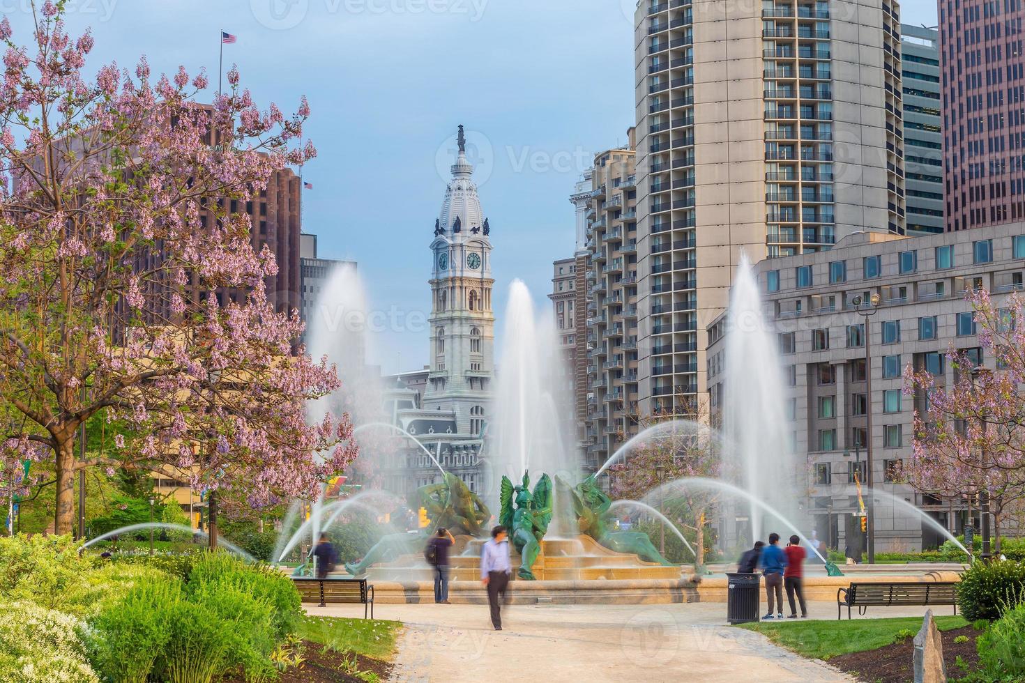 Cityscape of downtown skyline Philadelphia in Pennsylvania photo