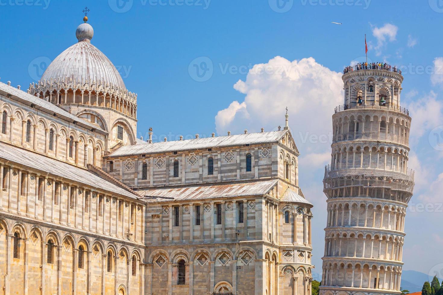 The Leaning Tower, Pisa city downtown skyline cityscape in Italy photo