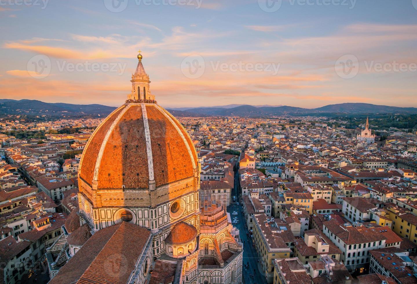 View of Florence skyline from top view photo