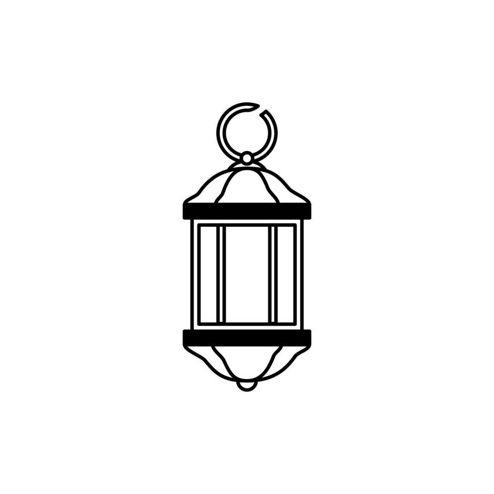 lantern light hanging isolated icon vector