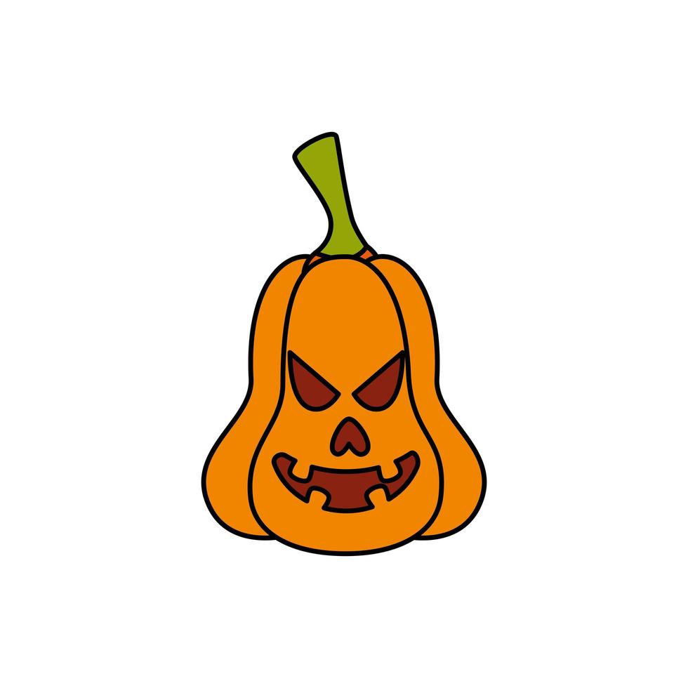 halloween pumpkin traditional isolated icon vector