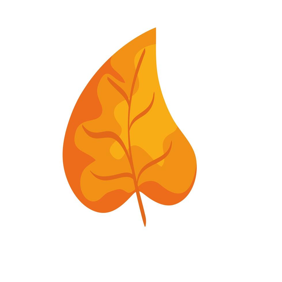 season autumn leaf isolated icon vector