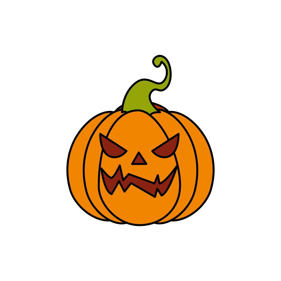 calabaza de halloween, tradicional, aislado, icono vector