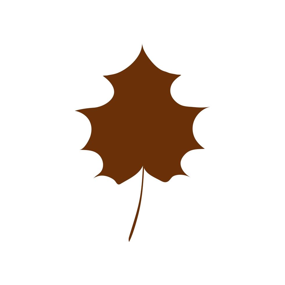 season autumn leaf isolated icon vector
