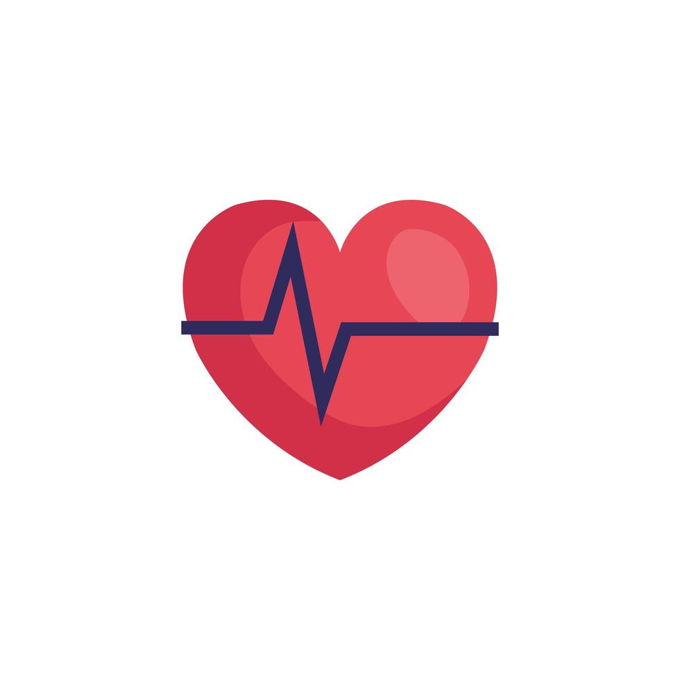 heart rate pulse isolated icon vector