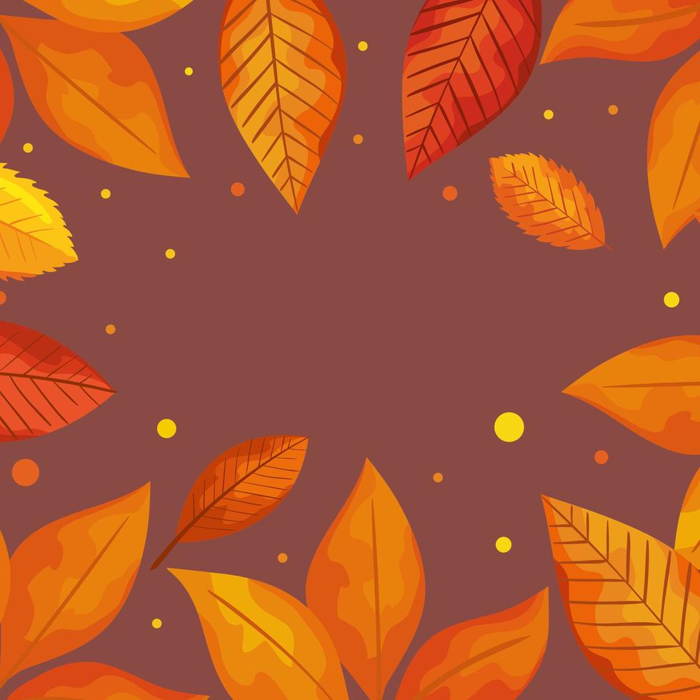 background of leafs decorative autumn vector
