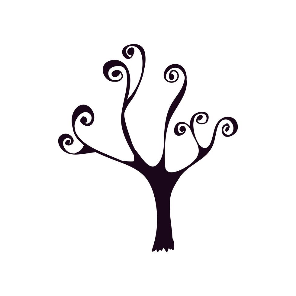 icono aislado de planta de árbol seco vector