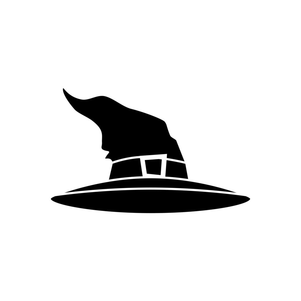 hat of witch for halloween icon vector