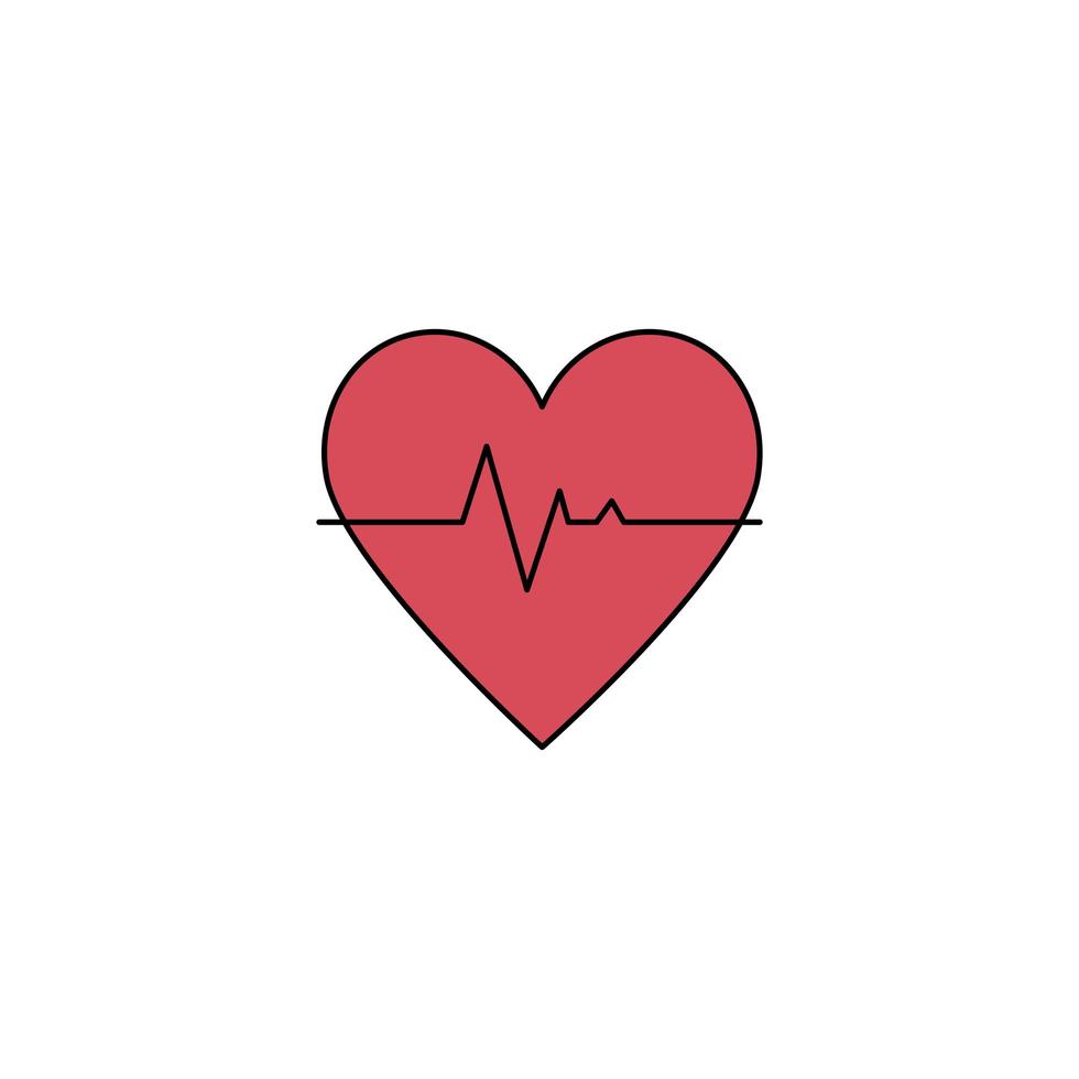 heart rate pulse isolated icon vector