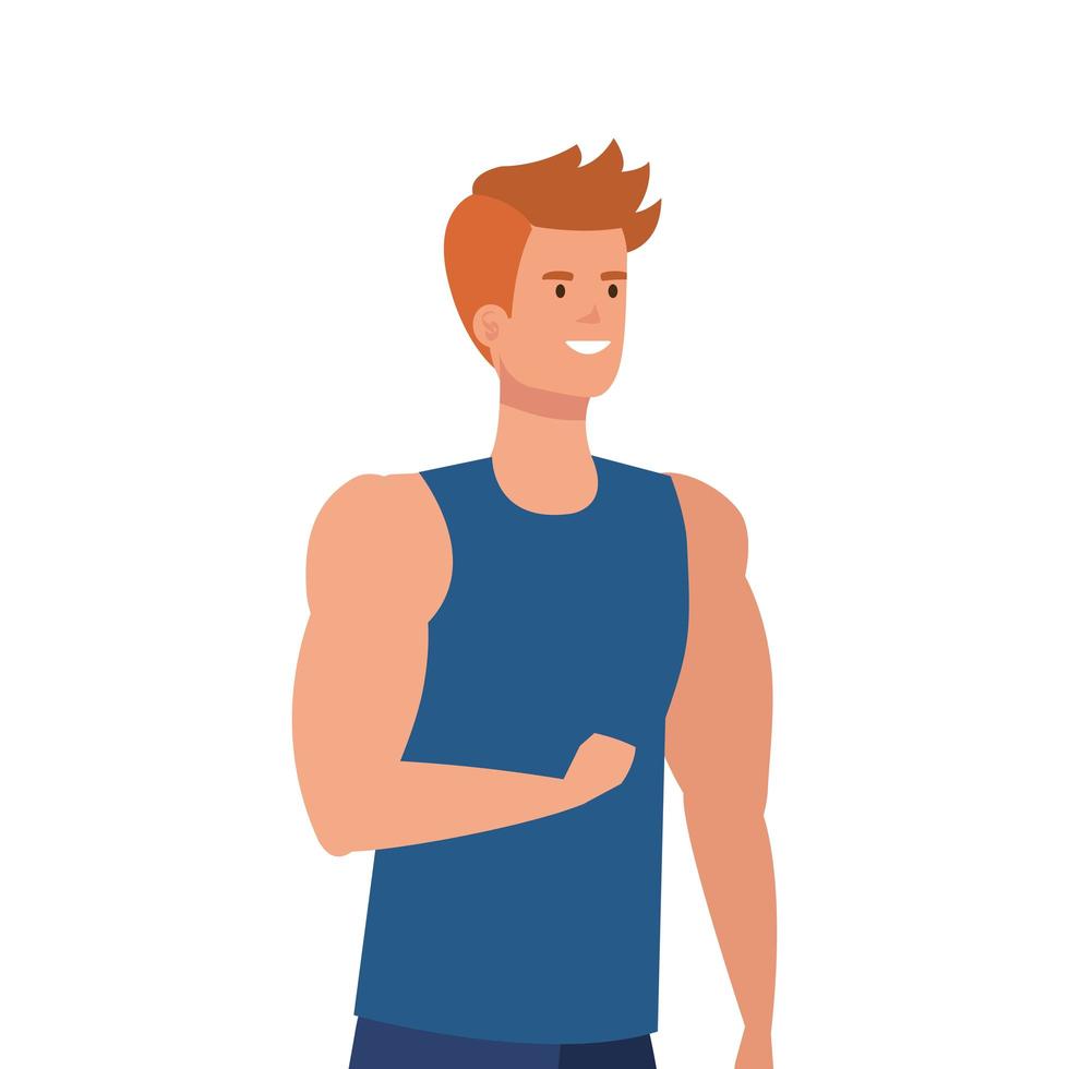 personaje de avatar de atleta joven vector