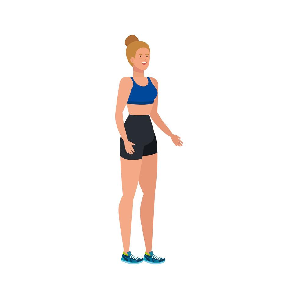 personaje de avatar de atleta joven vector