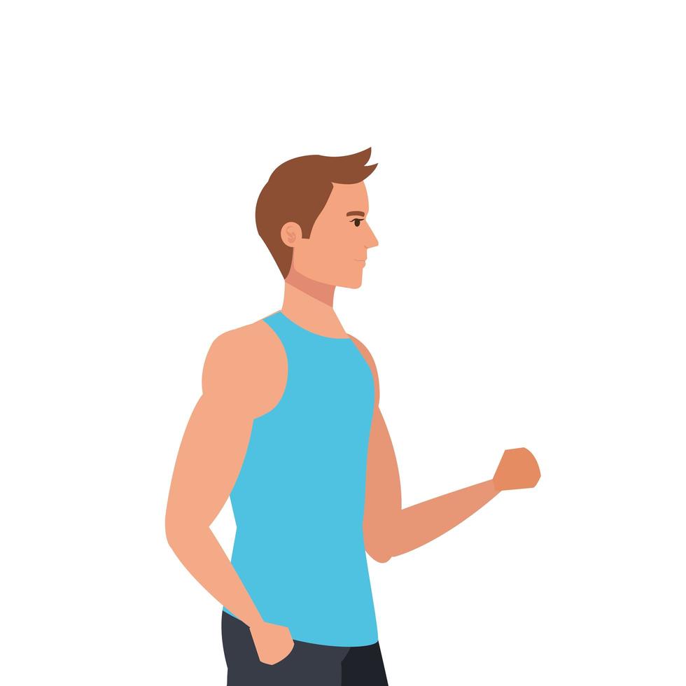 personaje de avatar de atleta joven vector