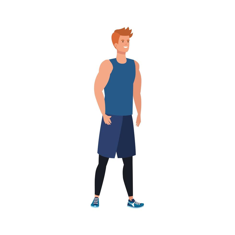 personaje de avatar de atleta joven vector