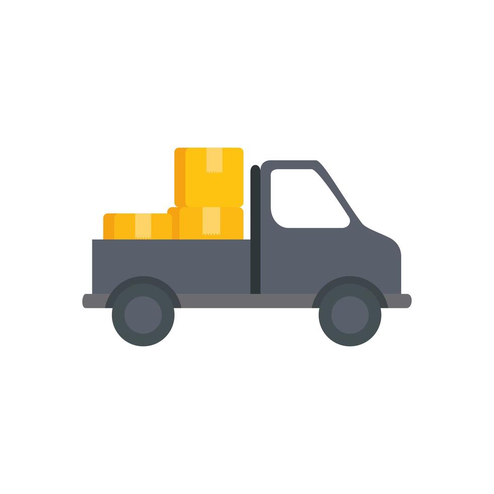 delivery service with truck transportation isolated icon vector