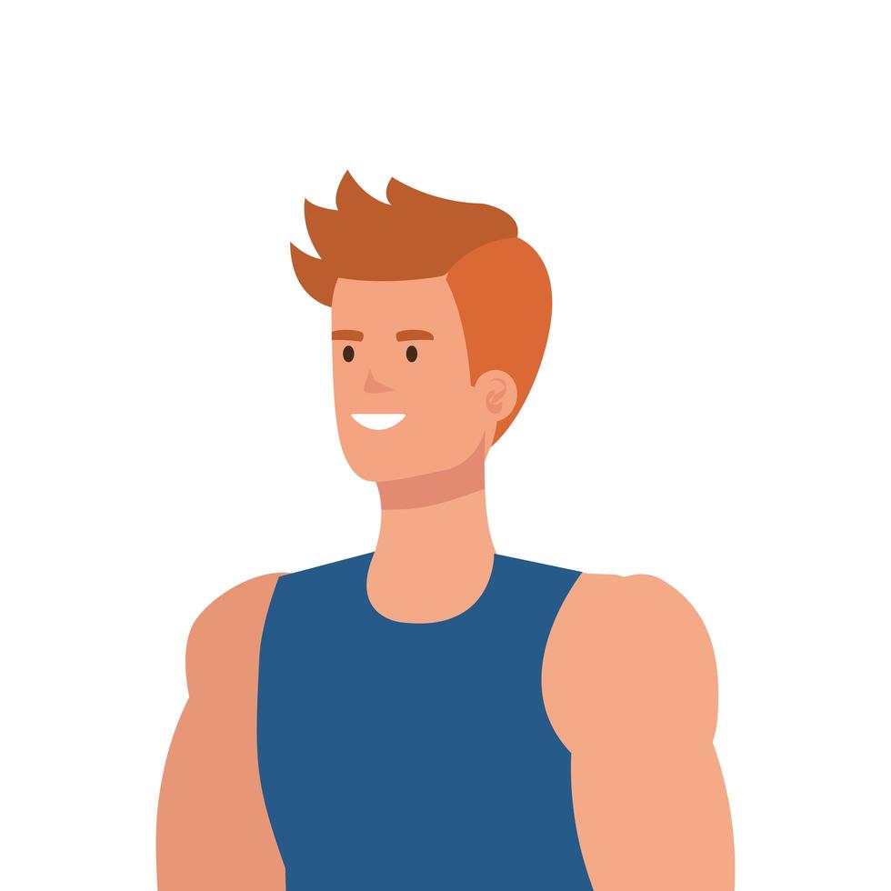 personaje de avatar de atleta joven vector