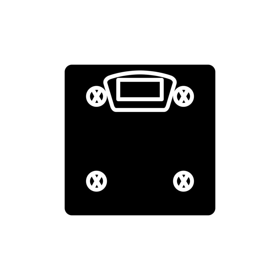 silhouette of scale measure weight isolated icon vector