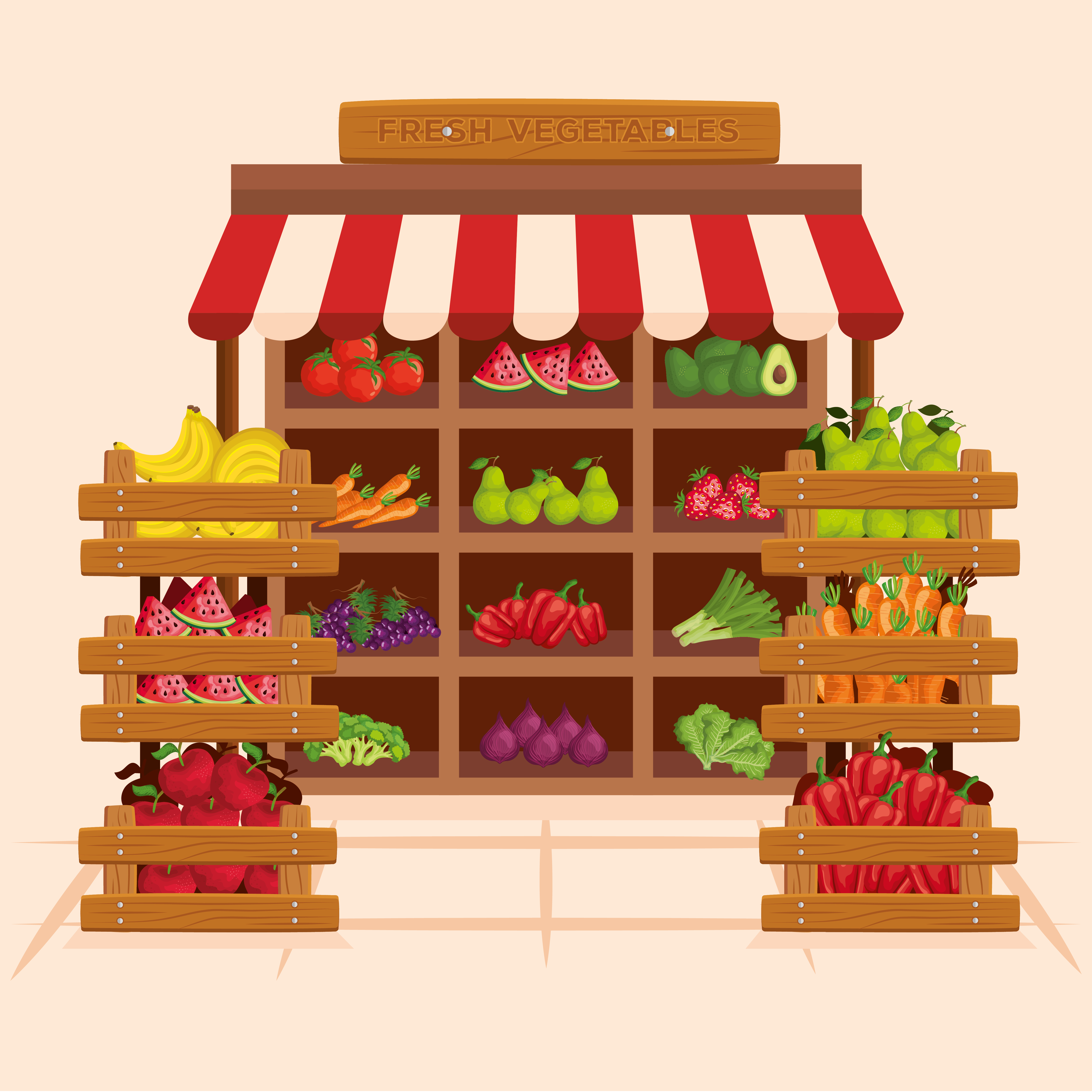 Fruit Shop Vector Art, Icons, and Graphics for Free Download