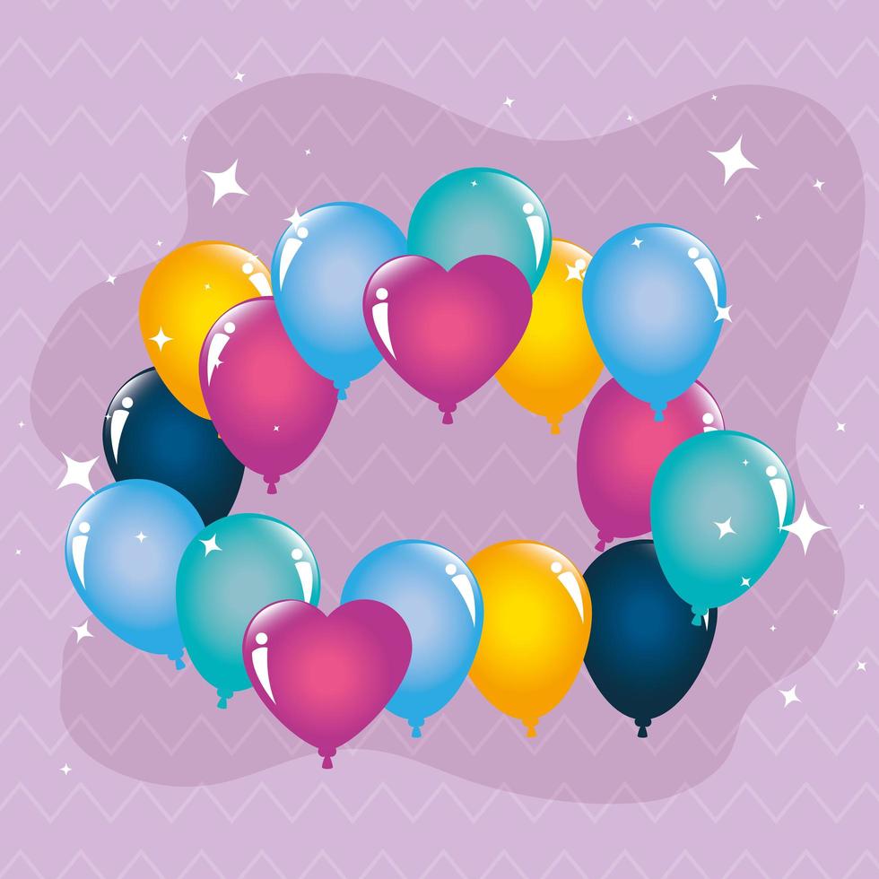 Happy Birthday balloons vector design
