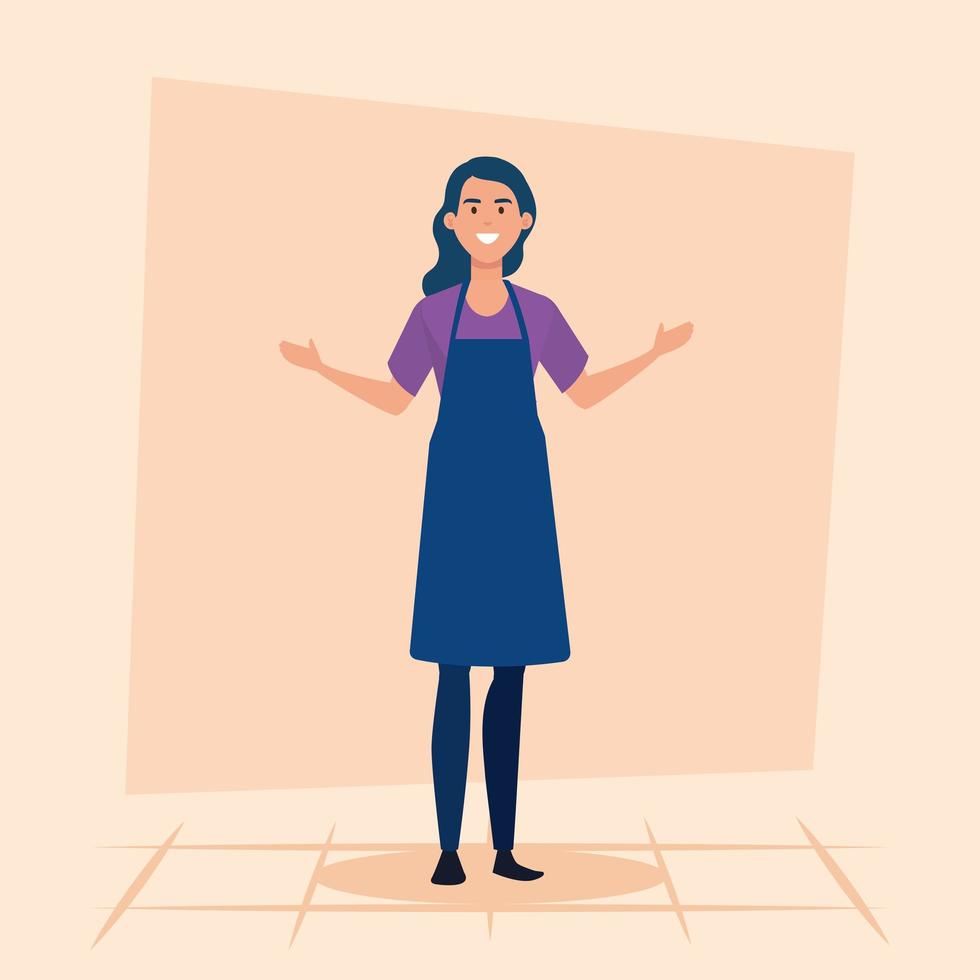 Shop seller woman vector design