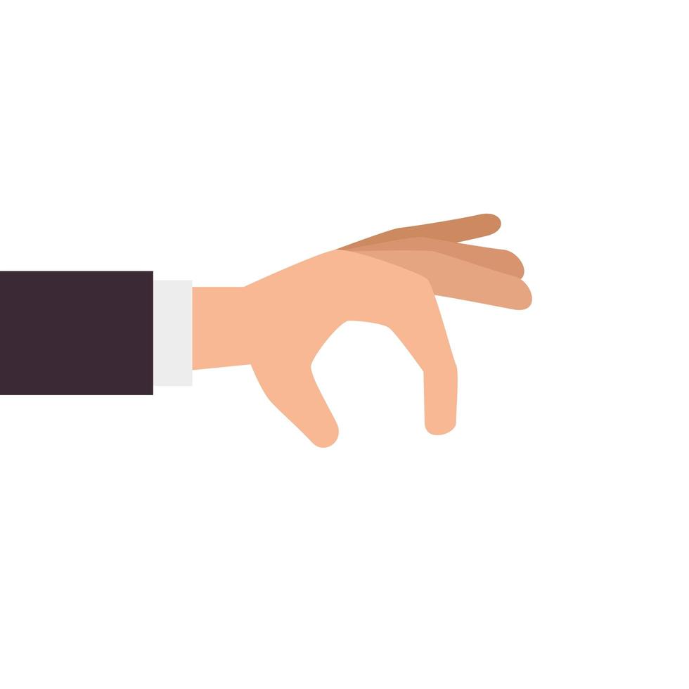 hand business human isolated icon vector
