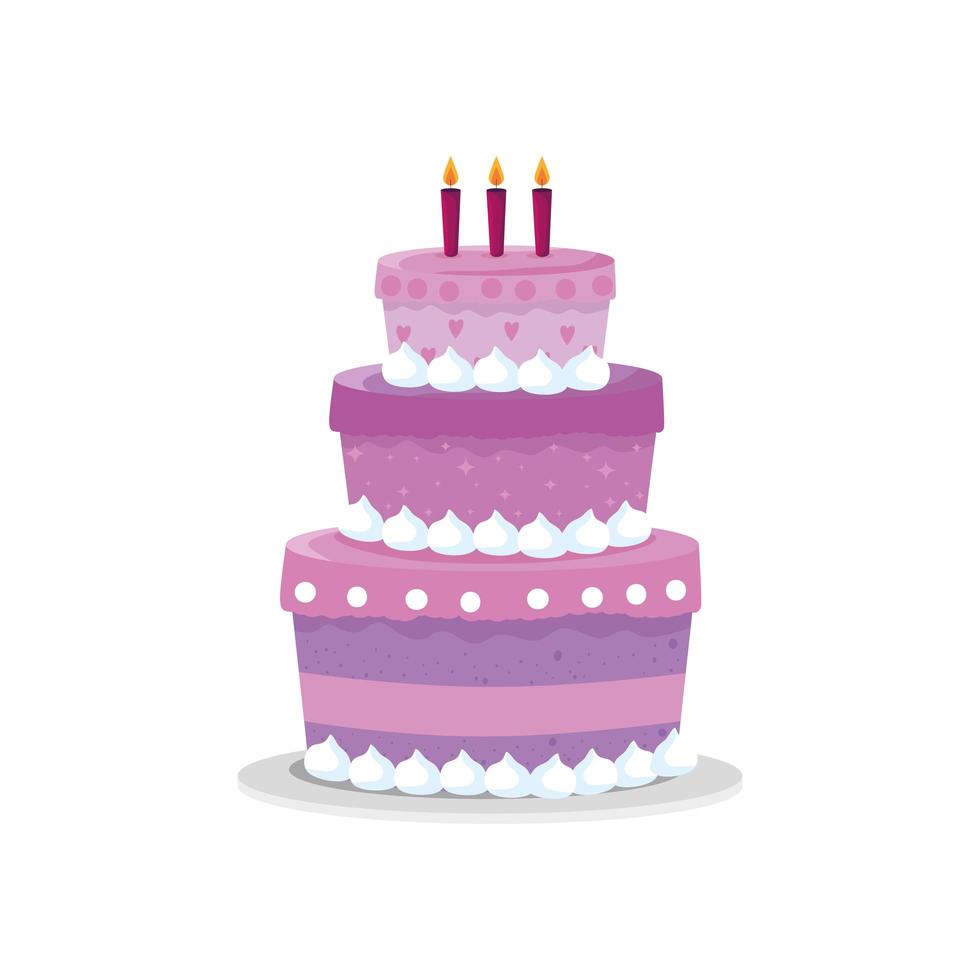 Happy birthday cake vector design