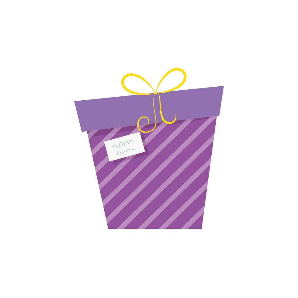 Isolated gift with bowtie vector design