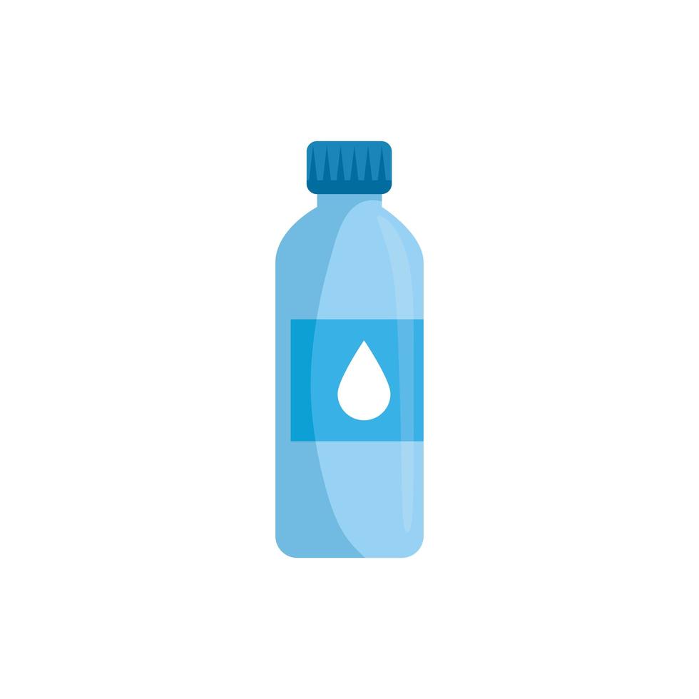 Botella de agua de plástico icono aislado vector