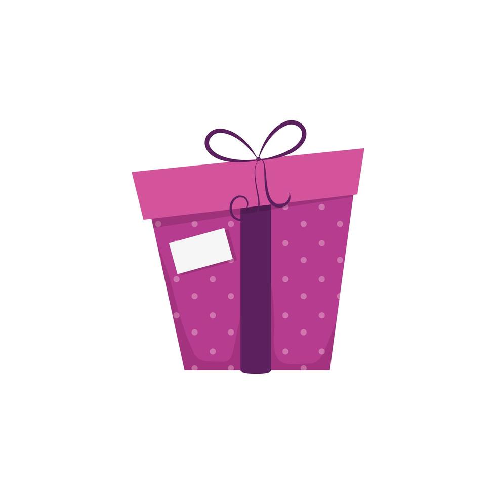 Isolated gift with bowtie vector design