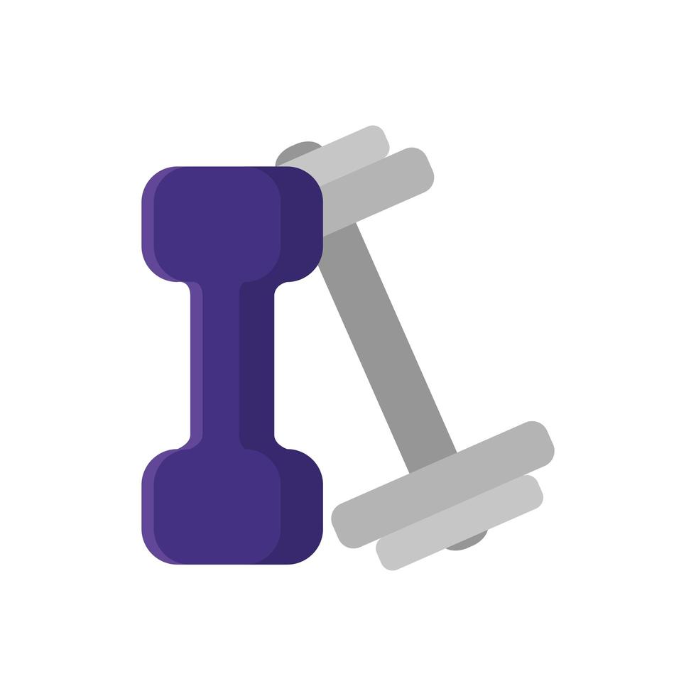 set of dumbbell equipment gym isolated icon vector