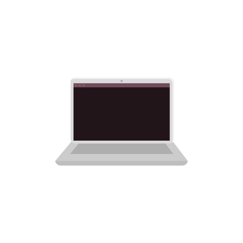 laptop computer device isolated icon vector