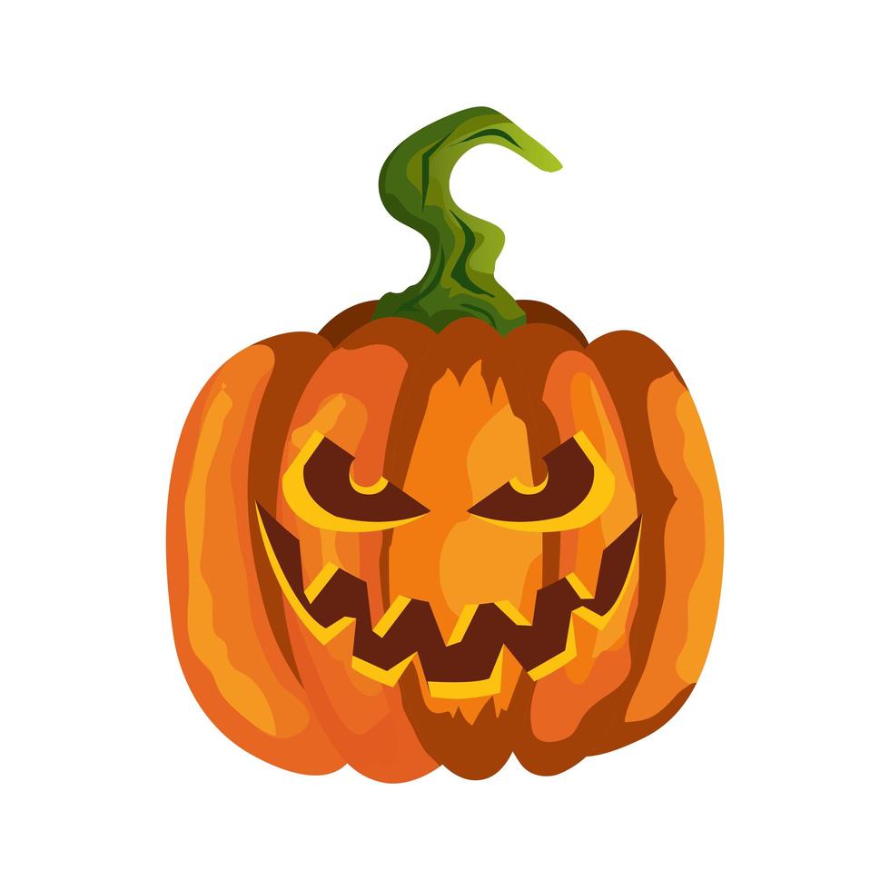 halloween pumpkin traditional isolated icon vector