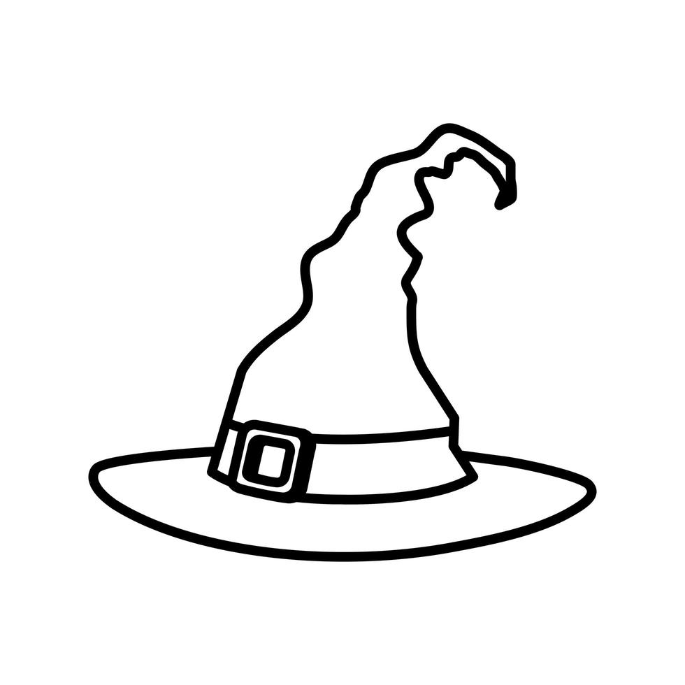 hat of witch for halloween icon vector