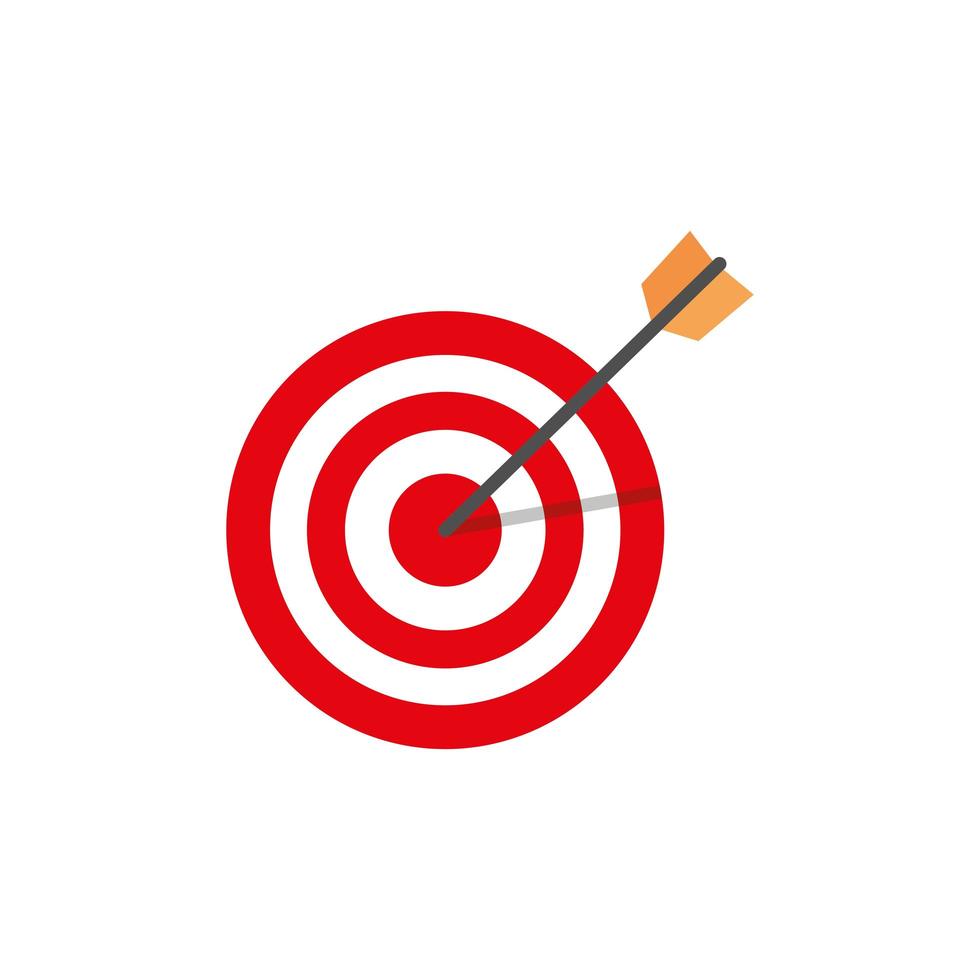 target with arrow isolated icon vector