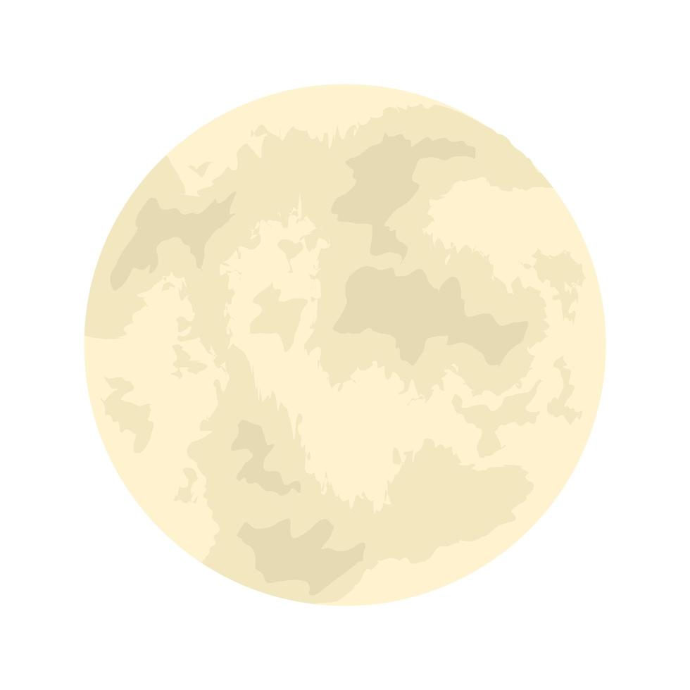 full moon bright isolated icon vector