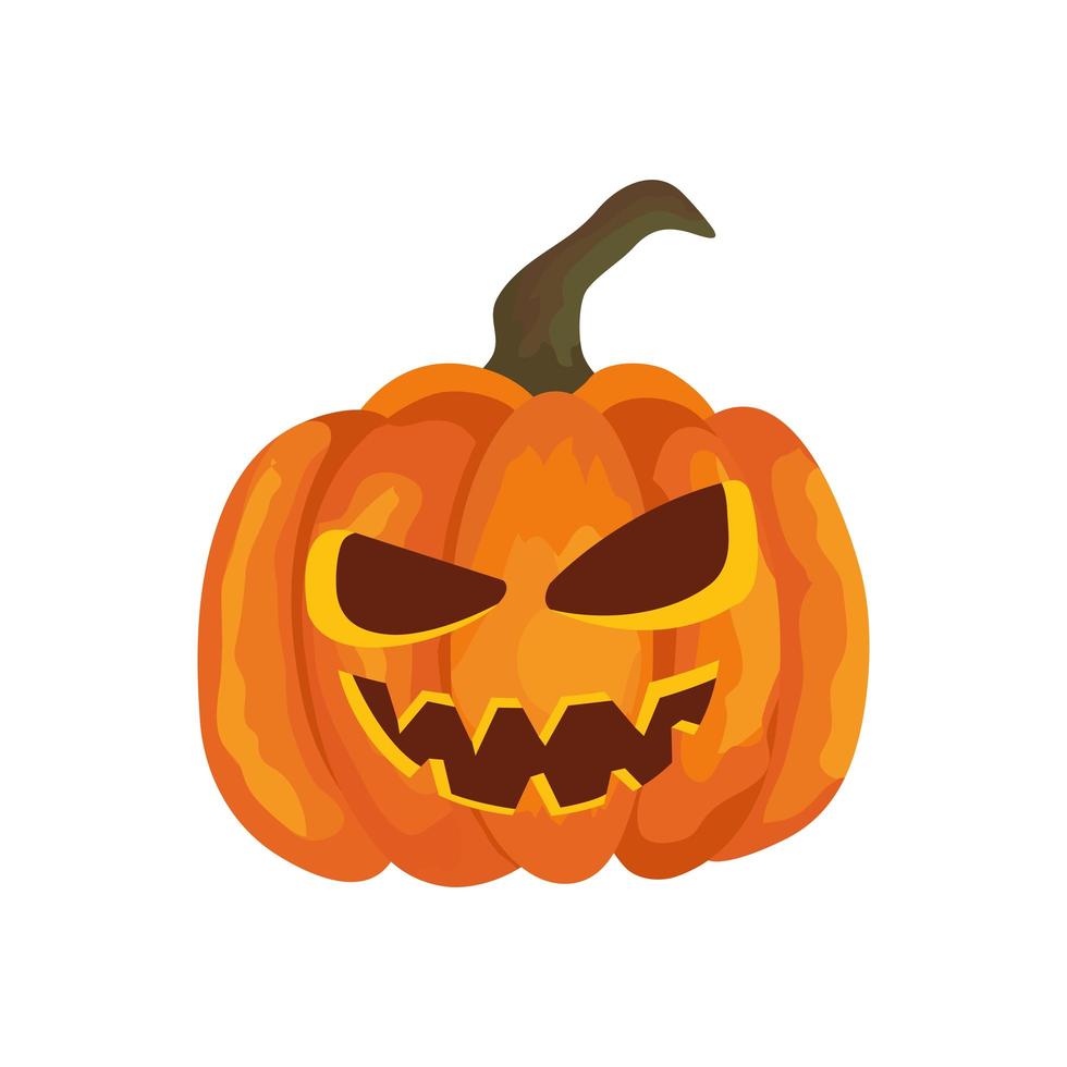 calabaza de halloween, tradicional, aislado, icono vector