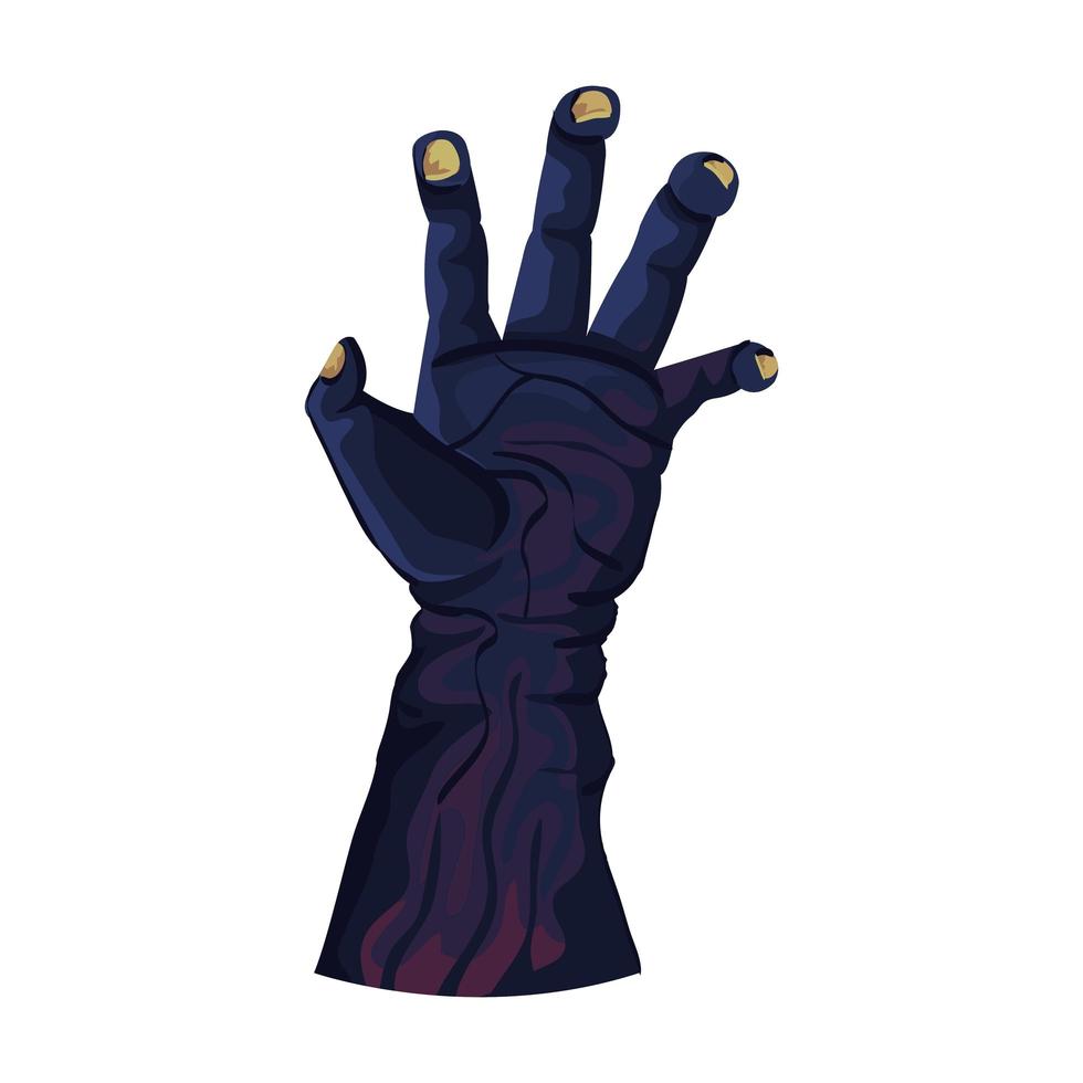 hand of zombie for halloween vector