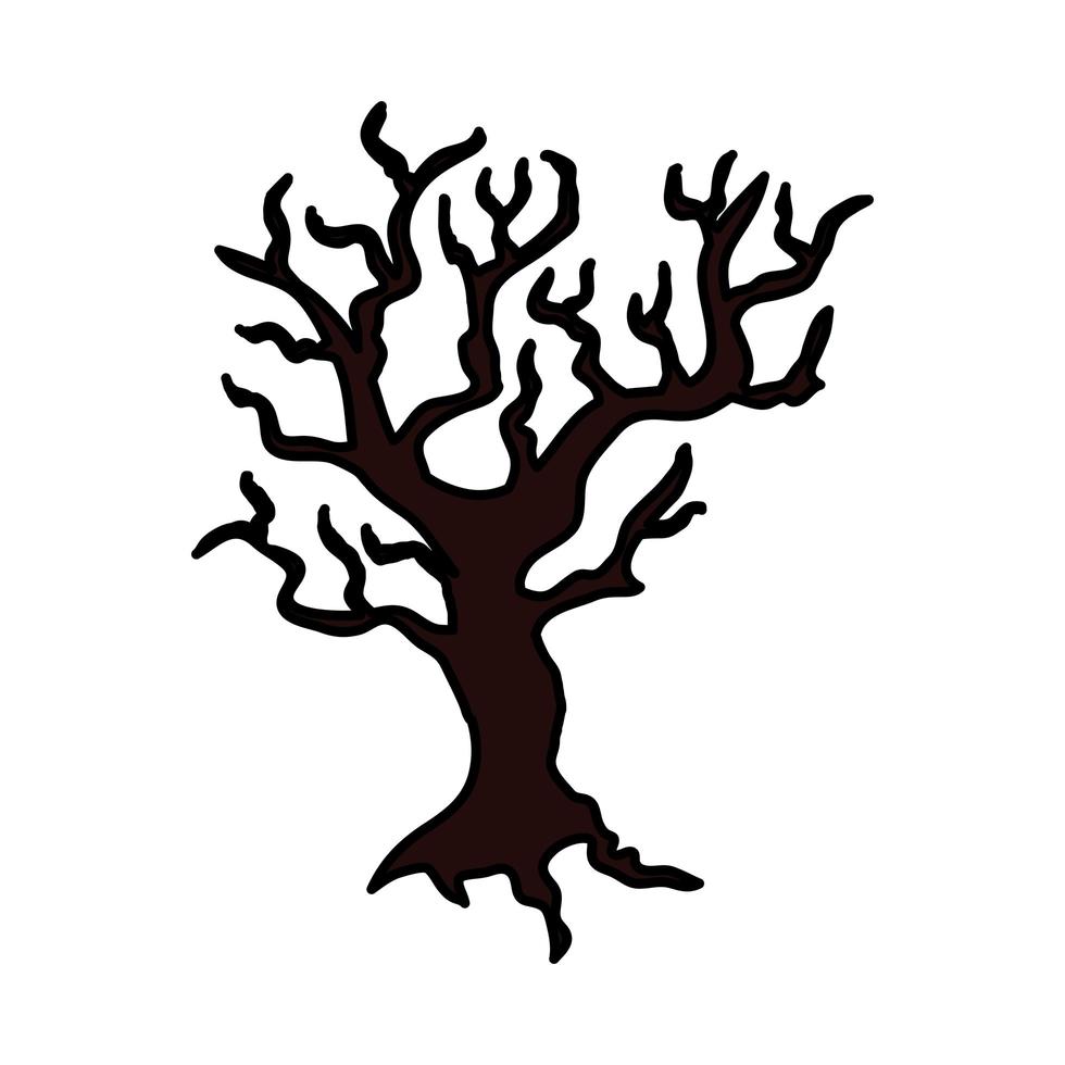 dry tree plant isolated icon vector