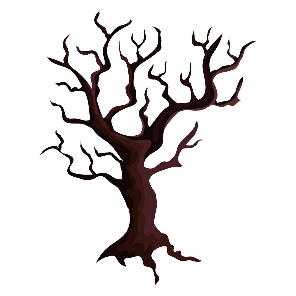 icono aislado de planta de árbol seco vector