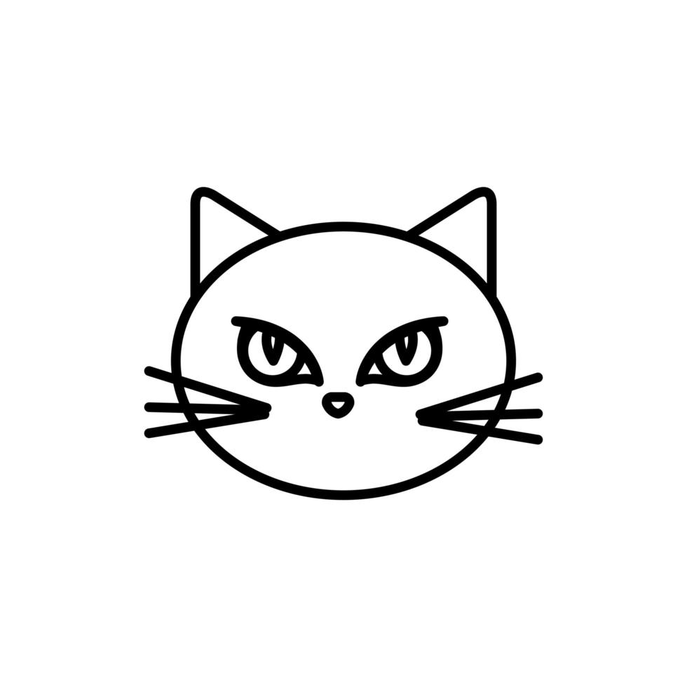 Angry cat face Royalty Free Vector Image - VectorStock