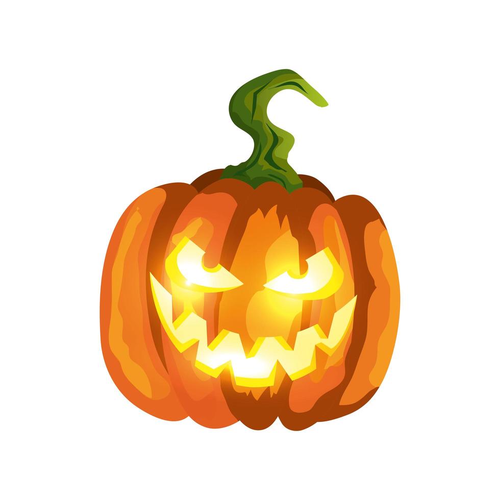 halloween pumpkin traditional isolated icon vector