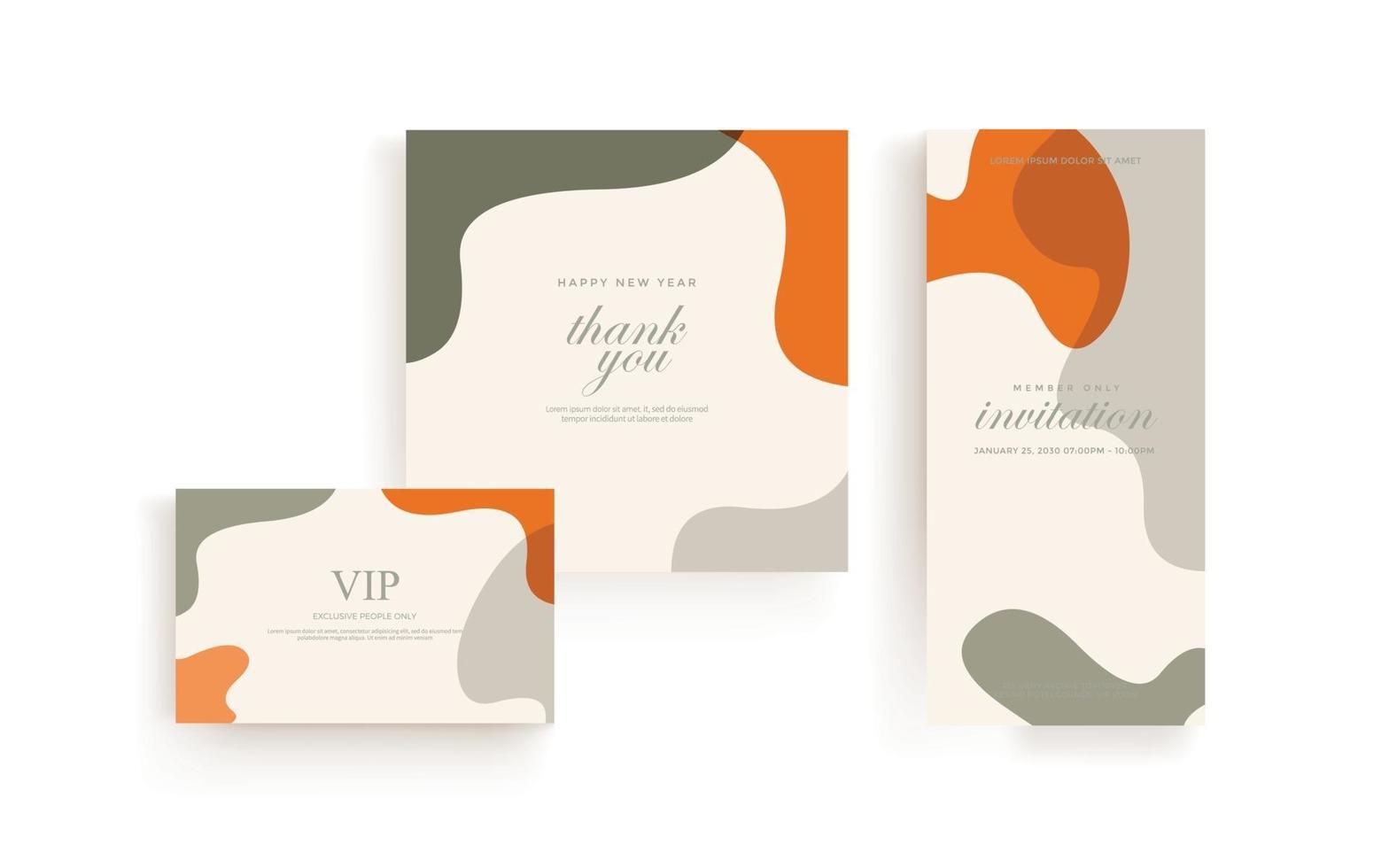 simple invitation frame, abstract background vector