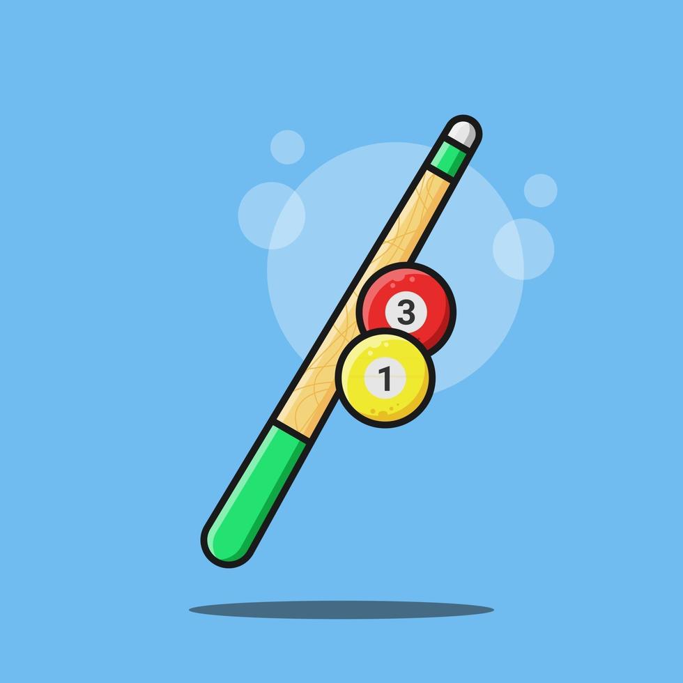 Billiard vector cartoon icon illustration