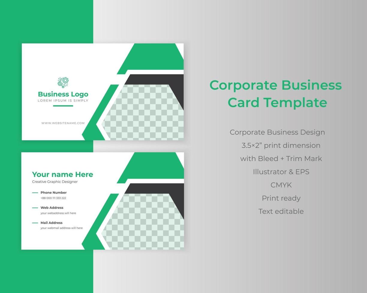 vector de tarjeta de identificación de identidad empresarial corporativa creativa de color degradado